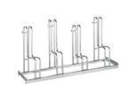 Bügelparker, 1-seitig, für Reifen bis B 55 mm, B 1400 x T 1850 x H 740 mm, Stahl feuerverzinkt, 4 Einstellplätze, zerlegt