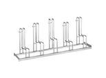 Bügelparker, 1-seitig, für Reifen bis B 55 mm, B 1750 x T 1850 x H 740 mm, Stahl feuerverzinkt, 5 Einstellplätze, zerlegt