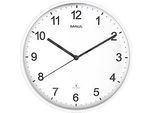 Funk Wanduhr Maul MAULsprint, rund, für Innenräume, arabische Zahlen, Minuten & Stundeneinheiten, ∅ 305 mm, Kunststoff & Mineralglas, weiss-weiss-schwarz, inkl. Batterie