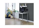 Home Office Tisch, Rechteck, 4-Fuss Quadratrohr, B 1200 x T 600 x H 720 mm, weiss/chromsilber
