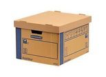 Archivbox SmoothMove™ Prime FastFold®, Volumen 47,5 l, vorgedruckte Beschriftungsfelder, abnehmbarer Deckel, Tragegriffe, stapelbar, FSC®-Karton, 100 % recycelbar, 5 Stück