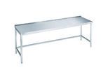 Arbeitstisch aus Edelstahl, unterfahrbar, 850 x 700 x 2000 mm