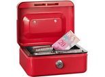 Rieffel Geldkassette VT-GK 1, Zylinderschloss, Stahlblech, B 153 x T 120 x H 70 mm, rot