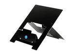 Laptop Ständer R-Go Riser Flexible, für 1 Laptop/Tablet 10-22″ & bis 5 kg, 5-stufig höhenverstellbar, mit Dokumentenhalter, HYLITE® Aluminium, schwarz