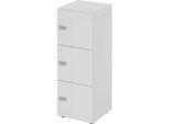 Schliessfachschrank Topas Line, 3 Ordnerhöhen, 3 Fächer, Zahlenschloss, B 400 x T 420 x H 1100 mm, grau/grau