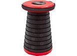 Teleskophocker WEDO® SITTOGO®NXT, zusammenschiebbar, höhenverstellbar, mit Umhängegurt, bis 150 kg, ABS-Kunststoff, rot