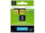 DYMO® Schriftbandkassette D1 45018, 12 mm breit, gelb/schwarz