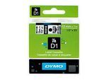 DYMO® Schriftbandkassette D1 45310, 12 mm breit, transparent/schwarz