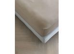 Spannbettlaken KAYORI "Tara", braun, B:160cm L:220cm, Jersey-Elasthan, Obermaterial: 95% Baumwolle, 5% Elasthan (LYCRA), Bettlaken, Spannbettlaken, Hergestellt aus GOTS-zertifizierter Bio-Baumwolle