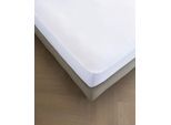 Spannbettlaken KAYORI "Tara", weiß, B:200cm L:220cm, Jersey-Elasthan, Obermaterial: 95% Baumwolle, 5% Elasthan (LYCRA), Bettlaken, Spannbettlaken, Hergestellt aus GOTS-zertifizierter Bio-Baumwolle