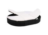 vidaXL Outdoor-Loungebett mit Kissen Poly Rattan Schwarz