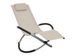 vidaXL Kinder-Sonnenliege Stahl Creme