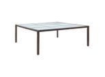vidaXL Garten-Esstisch Braun 200×200×74 cm Poly Rattan