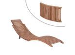 vidaXL Sonnenliege Klappbar Massivholz Teak
