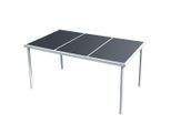 vidaXL Gartentisch 150x90x74 cm Schwarz Stahl