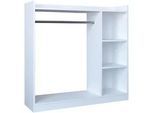 Mid.you Kleiderschrank , Weiß , Holzwerkstoff , 2 Fächer , 124x120x35 cm , ohne Türen , Schlafzimmer, Komplette Schlafzimmer und Serien, Schlafzimmerserien