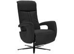 Dieter Knoll Relaxsessel , Schwarz , Leder , Echtleder , Rindleder , 71x112x83 cm , Goldenes M , Lederauswahl, Relaxfunktion , Wohnzimmer, Sessel, Ledersessel