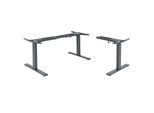 Gestell MCW-D40, variables Tischgestell für Eck-Schreibtisch, elektrisch höhenverstellbar Memory 45kg ~ anthrazit-grau