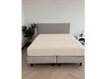 Spannbettlaken KAYORI "Emma", beige (natur), B:180cm L:220cm, Mako-Satin, Obermaterial: 100% Baumwolle, Bettlaken, Spannbettlaken, 100% Baumwollsatin