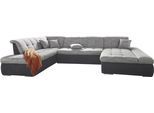 DOMO collection Wohnlandschaft »Moric Luxus incl. Zierkissen«, U-Form, bis 140kg pro Sitzplatz belastbar, XXL B/T/H: 353/216/80 cm