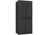 EXQUISIT Multi Door "MD365-125-040D", D (A-G), silber (inoxlook, az), B:79cm H:180cm T:62cm, Kühlschränke