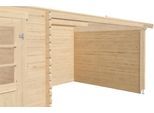 Gartenhaus-Seitenwand LASITA MAJA, beige (naturbelassen), B:282,2cm H:182,4cm, Massivholz, Gartenhaus-Seitenwände, für Haus Tampa, St. Louis, Novia Plus, Jelle Plus