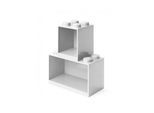 LEGO BRICK SHELF SET - WHITE