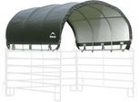 Foliengerätehaus SHELTERLOGIC "Weidezelt Überdachung", grün, Polyethylen (PE), Gerätehäuser, 13,7m², Grün