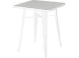Outdoor-Tisch meet by Paperflow URBAN, quadratisch, B 600 x H 730 mm, Stahl verzinkt, weiss-weiss