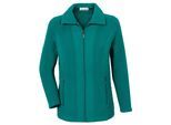 Fleecejacke CASUAL LOOKS, Damen, Gr. 50, blau (türkis), 100% Polyester, unifarben, figurumspielend, Jacken Fleecejacke