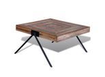 vidaXL Couchtisch mit V-Beinen Altholz Teak