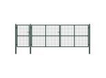 vidaXL Gartentor Stahl 500×150 cm Grün