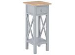 vidaXL Beistelltisch Grau 27 x 27 x 65,5 cm Holz