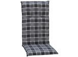 NYVI Gartenstuhl-Auflage Barcelona – Hochlehnerauflage für Gartenstühle Anzahl:1x;Dessin:Grau / Anthrazit Karo