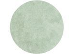 Teppich MY HOME "Desner, Hochflor Teppiche" Gr. 10, grün, H:35mm Ø:190cm, Kunstfaser, Teppiche, Teppich, Mikrofaser, weich, flauschig, Wohnzimmer, Schlafzimmer, Kinderzimmer