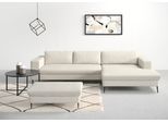 DOMO collection Ecksofa »Modica, zeitlos und elegant, L-Form«, moderne Optik mit extrabreiter Recamiere, auch in Cord