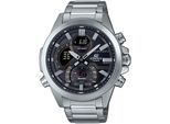 Smartwatch CASIO EDIFICE, silber (silberfarben, anthrazit), Smartwatches, Armbanduhr,Herrenuhr,Bluetooth,Stoppfunktion,Weltzeit,Edelstahlarmband