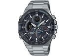 Smartwatch CASIO EDIFICE, silber (silberfarben), Smartwatches, Solaruhr,Armbanduhr,Herrenuhr,Stoppfunktion, Phone Finder, Bluetooth