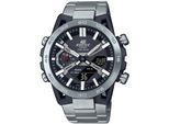 Smartwatch CASIO EDIFICE, silber (edelstahlfarben), Smartwatches, Solaruhr, Armbanduhr, Herrenuhr, Bluetooth, Stoppfunktion,Phone Finder