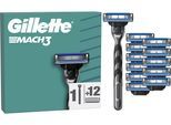 Gillette Nassrasierer »Gillette Mach3 Basis 12er + Handstück«