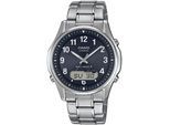 Funkchronograph CASIO FUNK "LCW-M100TSE-1A2ER", silber (titansilberfarben), Armbanduhren, Herren, Solaruhr, Armbanduhr, Herrenuhr, Funkuhr, Titanarmband, Weltzeit