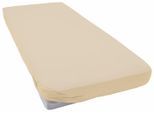 Spannbettlaken ESTELLA "Jersey Topper aus Baumwolle mit Elasthan", beige (natur), L:200cm, Jersey, Obermaterial: 97% Baumwolle, 3% Elasthan, Bettlaken, Spannbettlaken, für Topper bis 10 cm Höhe