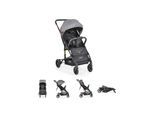 Moni Kinderwagen Buggy Colibri, faltbar, verstellbar, 5-Punkt-Gurt, ab 6 Monaten grau