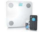 MyBeo Digitale Bluetooth Körperfettwaage Diagnosewaage mit App-Steuerung weiß