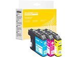 Schäfer Shop Select Tinten-Multipack ersetzt Brother LC125XLRBWBP, cyan, magenta, gelb