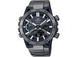 Smartwatch CASIO EDIFICE, grau, Smartwatches, Solaruhr, Armbanduhr, Herrenuhr, Bluetooth, Stoppfunktion,Phone Finder