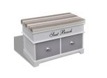 vidaXL Schrank Sitzbank Truhenbank +Kissen+2 Schublade
