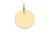 Anhänger mit Gravur ADELIA´S "Damen 585 Gold Gravurplatte Anhänger Ø 10 mm", gold, Schmuckanhänger, Damen, Gold, für Damen