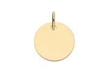 Anhänger mit Gravur ADELIA´S "Damen 333 Gold Gravurplatte Anhänger Ø 12 mm", gold, Schmuckanhänger, Damen, Gold, für Damen