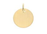 Anhänger mit Gravur ADELIA´S "Damen 333 Gold Gravurplatte Anhänger Ø 12 mm", gold, Schmuckanhänger, Damen, Gold, für Damen